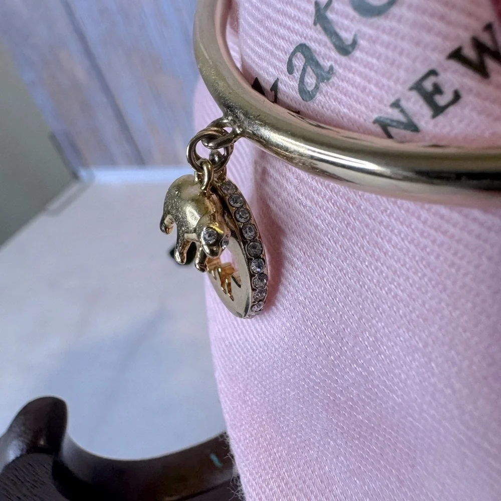 Kate Spade Rare Mama Bear Bangle Bracelet + dust bag EUC retails $125